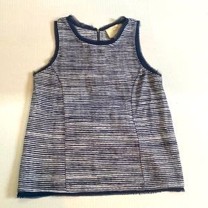 Anthropologie sleeveless navy/white top.
